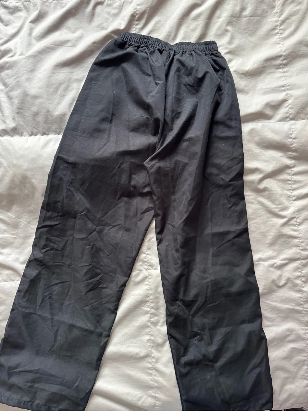 Women's Black Track Pants with White Accent - Athletic Casual